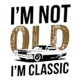 thumbnail image 2 of Men's "I'm Not Old, I Am Classic" Pattern T-shirt- Soft Cotton, Casual Crew Neck, Short Sleeve, Vintage Car Print-Durable and Breathable, Suitable for Casual Wear, 2 of 7