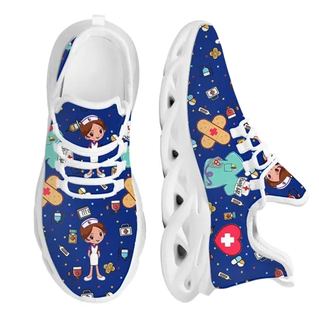 

Cute Nurse Print Medical Supplies Pattern Women s Mesh Sneakers Casual Running Shoes for Female Light Nurse Footwear