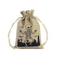 thumbnail image 1 of Christmas Decorations Halloween Drawstring Candy Bag Linen Burlap Pouch for Trick Or Party Wrapping, 1 of 5