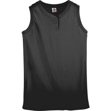 Sleeveless 2 Button Softball Jersey - 550 ladies sleeveless two button softball jersey royal l