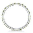 thumbnail image 2 of Diamond and Peridot Eternity Wedding Band 14k White Gold (0.25ct), 2 of 2