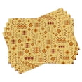 thumbnail image 1 of Ambesonne African Place Mats Set of 4, Quirky Art Forms, Standard Size, Sand Brown Ginger, 1 of 6