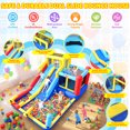thumbnail image 4 of Qhomic Inflatable Water Slide with Blower, Bounce House with 2 Slides, Jumping Zone, Climbing Wall, Ball Pit and 2 Water Cannons, 4 of 7