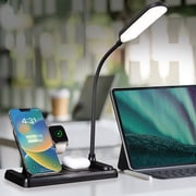 OttLite LED Desk Light with Multi-Device Charging Station, Black
