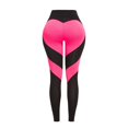 thumbnail image 5 of Fiaer Women's Fitness High Waist Yoga Pants Printed Stretch Legging Stretch Color Blocking Slim Fit Tummy Control Lifting Trousers Hot Pink L, 5 of 6