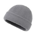 thumbnail image 1 of TOPTIE Bonnet d'Hiver à Revers pour Adolescents, Bonnet de Pyjama Chaud et Doux-Gris, 1 of 7