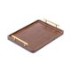 thumbnail image 5 of Bandeja de madera para servir, bandeja para mesa de café con asas, rectangular, placa de madera decorativa 36x25cm, 5 of 9