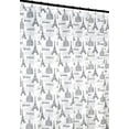 thumbnail image 4 of Serafina Home Paris Fabric Shower Curtain: Antique Style Paris Typography Grey White Eiffel Tower Toile Design with Fringe (Eiffel Paris), 4 of 5