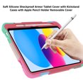 thumbnail image 3 of ELEHOLD Kids Case for iPad 10th Gen 10.9" 2022, Cute Owl Design Rugged Case with Hidden Kickstand Pencil Holder Shockproof Silicone Cover, Rose, 3 of 5