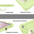 thumbnail image 5 of 3-Layer Kids Case for Samsung Galaxy Tab A7 Lite 8.7" 2021, Durable Sturdy Protection Silicone PC Case with Swivel Stand, Hand Strap Shoulder Strap Pencil Holder with Charging Port Lid - Greenwhite, 5 of 12
