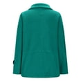 thumbnail image 6 of Women's Overcoat Loose Button Down Outerwear Coat Casual Long-Sleeve Jacket for Fall and Winter Green 3XL, 6 of 7