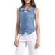 thumbnail image 4 of Chaleco sin mangas de mezclilla lavado para mujer INSPIRE CHIC, con cuello en V y botones, color azul claro, 4 of 6