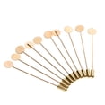 thumbnail image 7 of Segolike 10 Pieces DIY Beading Coat Stick Pin With round Setting Brooches Men Women Boutonniere Craft - Gold, 7cm, 7 of 7