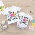 thumbnail image 5 of LOVEBAY Kids Outfits Sister Matching Outfits For Baby & Little Girl Crew Neck Cute Letter Print T-shirt Summer Plain Top Tees Toddler Girls T-shirt, 5 of 5