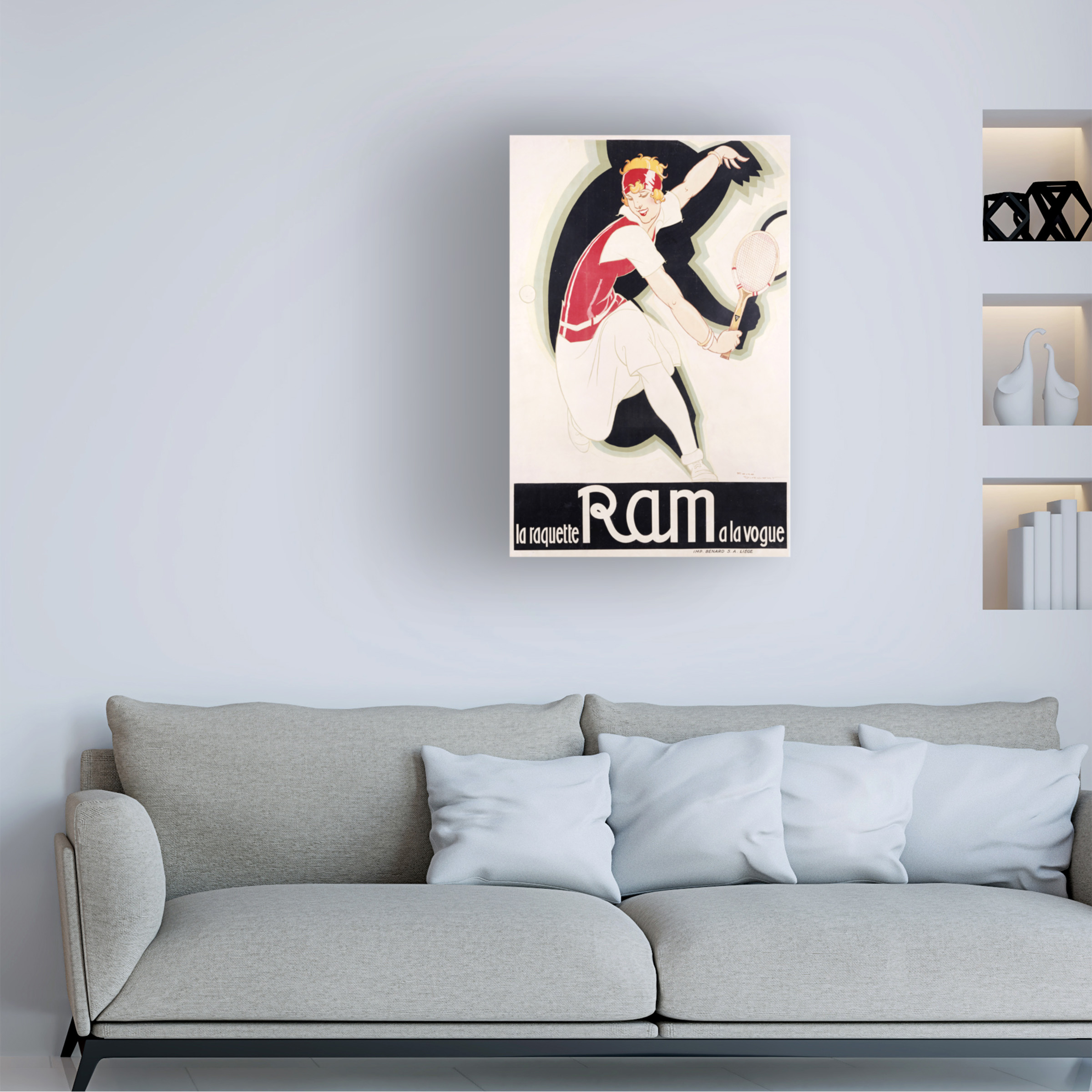 Trademark Fine Art 'Ram Art Deco Tennis' Canvas Art by Vintage Apple Collection