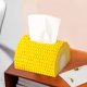 thumbnail image 4 of Caja de pañuelos de resina con forma de maíz, moderna y sencilla, estilo chino, para decoración de sala de estar, color amarillo, 4 of 5