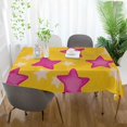 thumbnail image 3 of Yayeee Tablecloths 54" x 54" Rectangle Wrinkle Resistant Party Table Cover, Large Pink Stars, 3 of 8