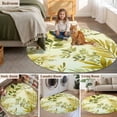 thumbnail image 6 of Area Rug 36in, Watercolor Country Leaf Floor Carpet Living Room Rug, Yellow Green Leaves Non-Slip Welcome Mat Indoor Rugs for Bedroom Dining Room, 6 of 9