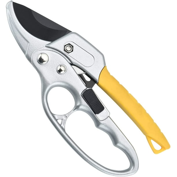 Premium garden clippers German pruners ratchet pruning shears work 3 times easier gardening tools for trimming rose floral tree live plants