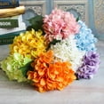thumbnail image 4 of Silk Hydrangea Heads with Stems Artificial Flowers Artificial Silk Hydrangea Bouquet Flowers Silk Hydrangea Heads Artificial Flowers Heads with Stems for Home Wedding Decor 1pcs, 4 of 5