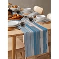 thumbnail image 3 of Table Runners 108 Inches Long Dress Scarves, Blue Wood Grain Farmhouse Coffee/Dining/Kitchen Table Runner for Living Room, Farmhouse Vertical Stripes Distressed Plank 13x108 Inch, 3 of 7