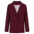 thumbnail image 1 of Nueva moda Casual Sólido Manga larga Turndown Neck Color Top Ropa de mujer Pompotops qwe22183, 1 of 7
