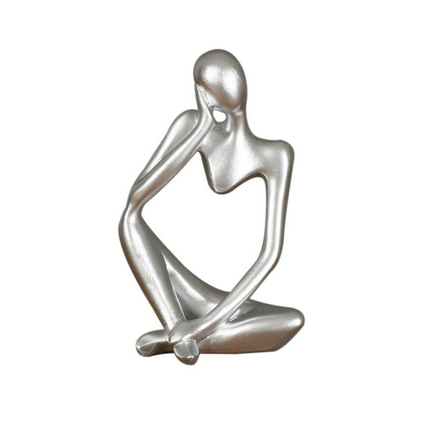 Figura De Estilo De Pensador De Resina, Figurita Abstracta, Decoración Artesanal, Decoración De Pensador Para El Hogar, Oficina, Hotel matsuzay HA042559-06