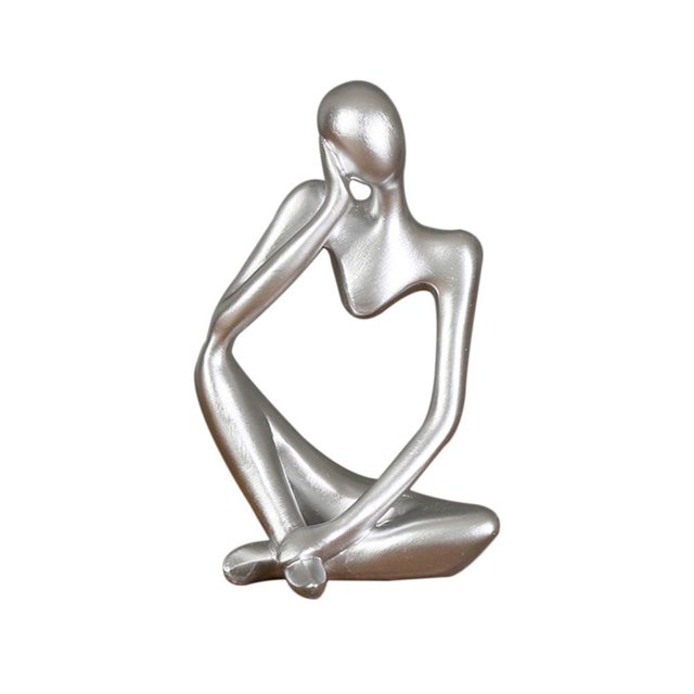 Figura De Estilo De Pensador De Resina, Figurita Abstracta, Decoración Artesanal, Decoración De Pensador Para El Hogar, Oficina, Hotel Yuarrent HA042559-06