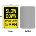 thumbnail image 2 of Metal Sign - Speed Limit 5 MPH Aluminum 8" X 12", 2 of 5