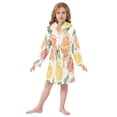 thumbnail image 6 of FORMRS Kids Bathrobe Unisex Hooded Robe Toddler Pajamas Sleepwear, Size 2-3T, Candy Grapefruit Slices, 6 of 7