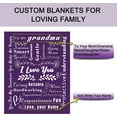 thumbnail image 2 of LHSHID Custom Blanket for Grandma Personalized to My Grandma from Grandkids Letter Throw Blanket for Couch Bed Sofa Mothers Day Birthday Gifts 30"x40", 2 of 6