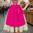 thumbnail image 2 of TFEOQRY Women's Dirndl Dress' Accessory Tie Apron Oktoberfest Carnival Party Outfit Hot Pink, 2 of 9