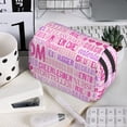thumbnail image 7 of Rateoe Best Mom ever Pattern Double Clamshell Pen Case, Storage Organizer with Two Zipper Compartments– Holds Up to 50 Pencils & Pens, 7 of 7