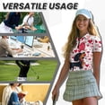 thumbnail image 6 of COEQINE 1/4 Zip Golf Shirts for Women V Neck Short Sleeve Soft Golf Tops LOVE Dachshund and Heart Shaped Balloon Print Workout Lightweight Polo Shirts for Valentine's Day, XS, 6 of 7