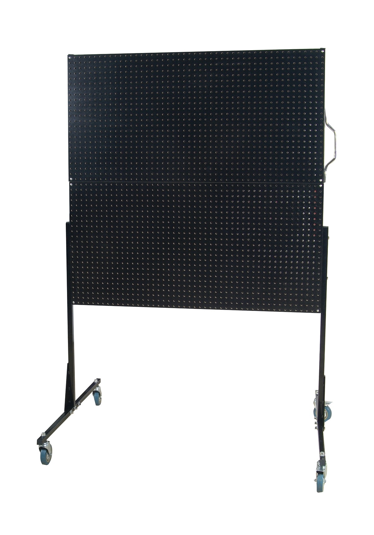 50 In. W Mobile StandAlone Pegboard Unit with 4 Black High Density