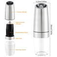 thumbnail image 2 of Battery Operated Stainless Steel Pepper or Salt Grinder (Size 7.9” x 2”), 2 of 5