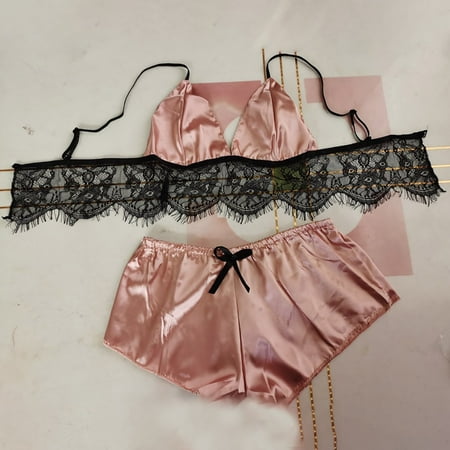 Sentmoon Lingerie for Women Ladies Strap Crochet Lace Cutout Teddy Lingerie Embroidery Gauze Underwear Valentines Lingerie Valentines Day Gifts for Her Clearance Sales Today Deals Prime