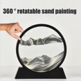thumbnail image 4 of Pintura de arena de arte dinámico 3D, cristal redondo móvil, montañas, valles, pintura dinámica de arena movediza, decoración para el hogar y la Oficina, 4 of 5