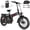 Black, variant on Wallke H9 Ultra 4000W Electric Bike + Portable Power Station, 40MPH Fast Ebike for Adults, 2-in-1 E-Bike Battery +Solar Generator 48V 55Ah Long Range, Torque Sensor, 20" Fat Tire All Terrain Bicycle