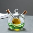thumbnail image 3 of Aceitera y Vinagrera, 2 en 1 Botella dispensadora de aceite y Vinagre Con Doble Vertyor de Vidrio Botella dispensadora de Aceite de Oliva y Vinagre de Boca Ancha, 3 of 7