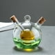 thumbnail image 3 of Aceitera y Vinagrera, 2 en 1 Botella dispensadora de aceite y Vinagre Con Doble Vertyor de Vidrio Botella dispensadora de Aceite de Oliva y Vinagre de Boca Ancha, 3 of 7