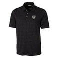 thumbnail image 2 of Men's Cutter & Buck Black Las Vegas Raiders Advantage Tri-Blend Space Dye Big & Tall Throwback Polo, 2 of 3