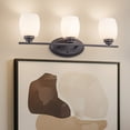 thumbnail image 2 of C Cattleya 24.25in 3-Light Oil-rubbed Bronze Vanity Light with White Opal Glass Shade, 2 of 7