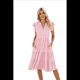 thumbnail image 1 of Vestido de Verano para Mujer, con Mangas con Volantes y Escote en V, Midi, Rosa, Talla S, 1 of 6