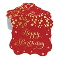 thumbnail image 1 of Inkdotpot Real Gold Foil Bracket Shape Paper Hang Tags Happy Birthday Favor Tags Pack Of 100, 1 of 6