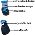 thumbnail image 4 of Botas para perros (2 unidades), zapatos impermeables con correas reflectantes, protectores antideslizantes para las patas, zapatos para perros pequeños, medianos y grandes (M, azul), 4 of 5