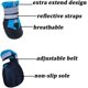 thumbnail image 4 of Botas para perros (2 unidades), zapatos impermeables con correas reflectantes, protectores antideslizantes para las patas, zapatos para perros pequeños, medianos y grandes (M, azul), 4 of 5