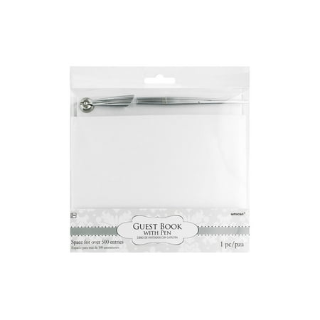 UPC: 0013051539313 | Amscan Collection Bridal Guest Book With Pen Pearlized White