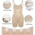 thumbnail image 4 of MANIFIQUE Plus Size Open-Bust Shapewear Tummy Control Mid-Thigh Bodysuit, High-Waist Thigh Slimmer, Shapewear for Women, 4 of 5
