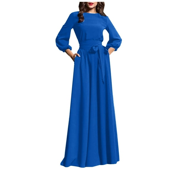 Women's Bohemian Retro Flowy Casual Dress Elegant Sleeve Style Comfortable Summer Outfit
